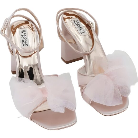 Badgley Mischka Shoes - Badgley Mischka TESS Heeled Sandals Soft Blush Women Shoes Size 10 US